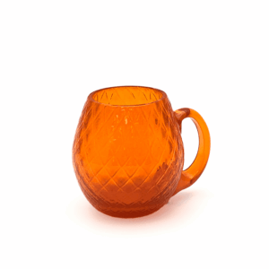 Půllitr káro oranžová