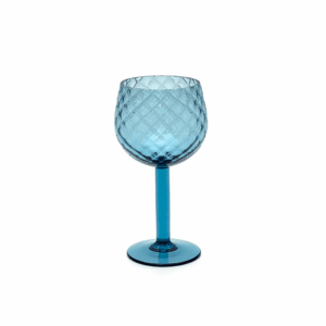 Sklenice na víno kolekce Káro modrý kouř