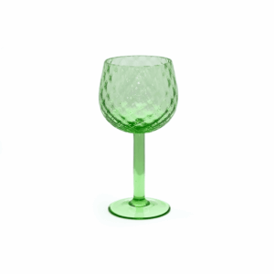 Sklenice na víno Káro světle zelená