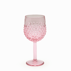 Kolekce ananas hobnail sklenice na víno růžová