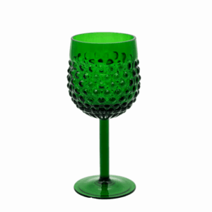 Sklenice na víno kolekce hobnail ananas tmavě zelená