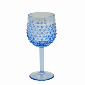 Sklenice na víno kolekce hobnail světle modrá