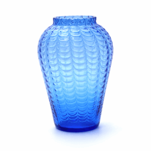 Váza kapka česaná modrá