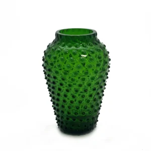 Váza 21cm – Hobnail – Ananas – tmavá zelená