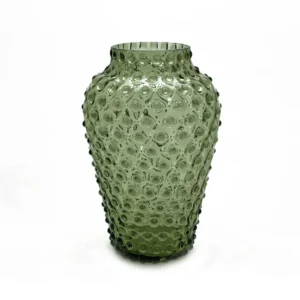Váza 21cm – Hobnail – Ananas – lesní zelená