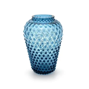 Váza 21cm – Hobnail – Ananas – modrý kouř
