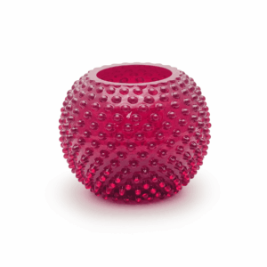 Váza ananas hobnail granátová