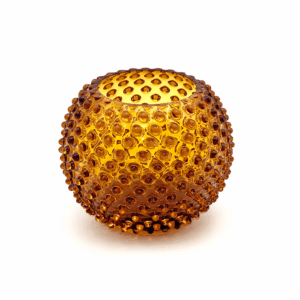 Skleněná Váza Ananas amber koule