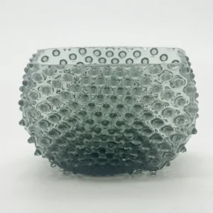 Váza 15cm - Hobnail - Ananas - kouř
