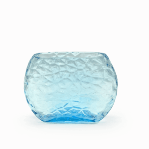 Váza velká krakle optika akvamarín