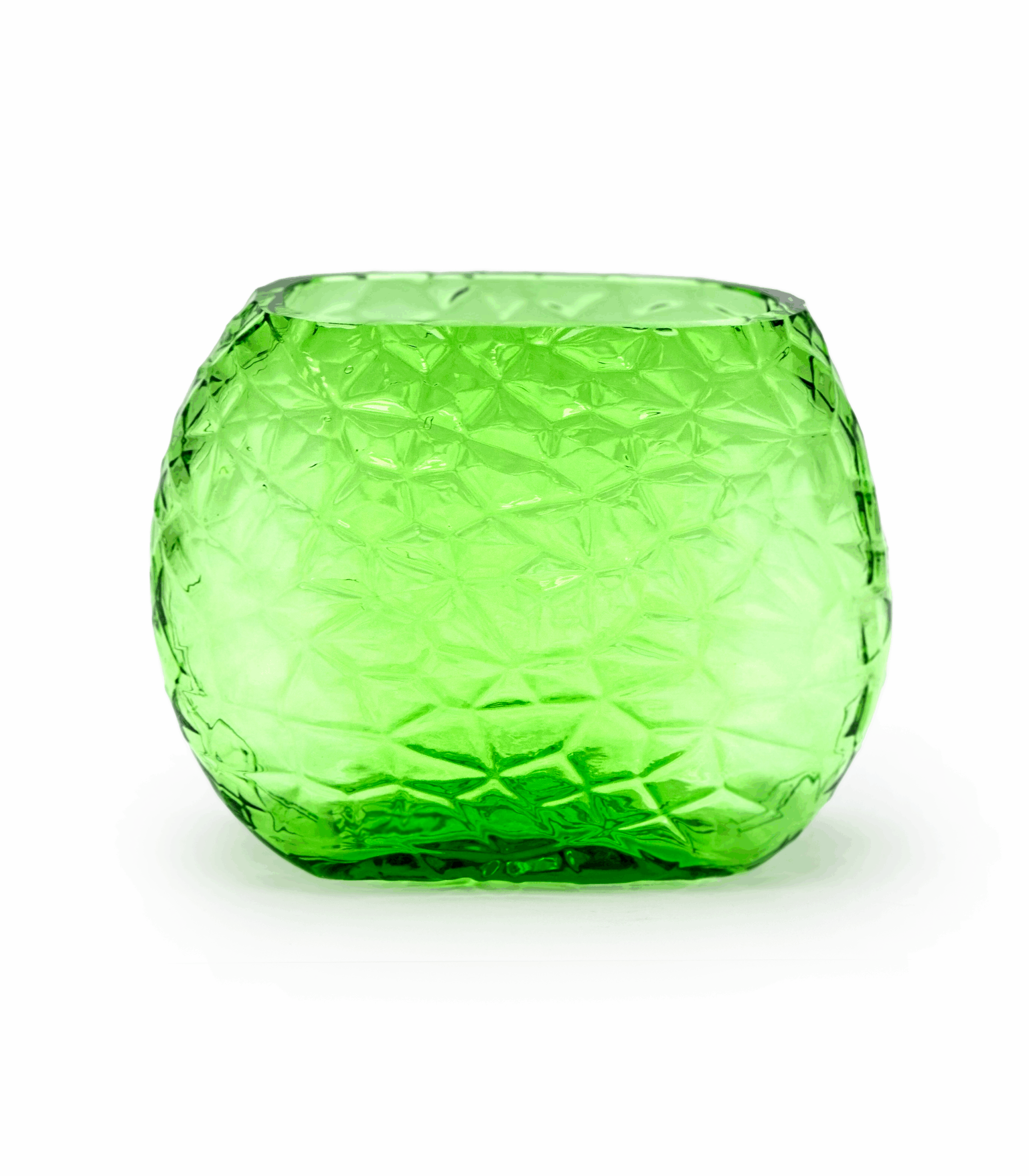 Váza s optikou světle zelená