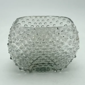 Váza 15cm - Hobnail - Ananas - světlý kouř