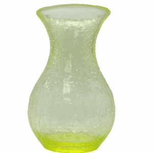 Váza 25cm - Krakle - uranová žluť