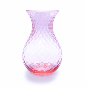 Skleněná Váza Káro růžová