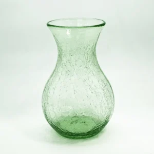 Váza 25cm - Krakle - světle zelená