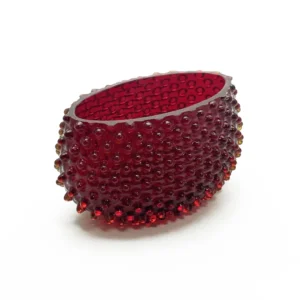 Váza - Mísa lodička velká - Ananas - Hobnail - granát