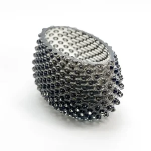 Váza - Mísa lodička velká - Ananas - Hobnail - kouř