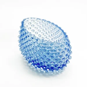 Váza - Mísa lodička velká - Ananas - Hobnail - světle modrá