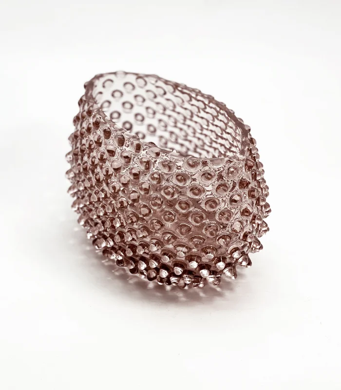 Váza - Mísa lodička velká - Ananas - Hobnail - fialka ametyst