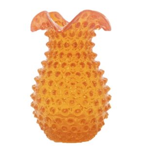 Váza 18cm – Hobnail – Ananas – oranžová