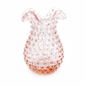 Váza 18cm – Hobnail – Ananas – růžová