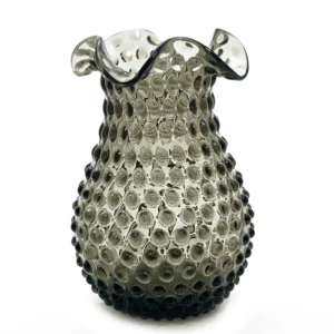 Váza 21cm - Hobnail - Ananas - hnědý kouř