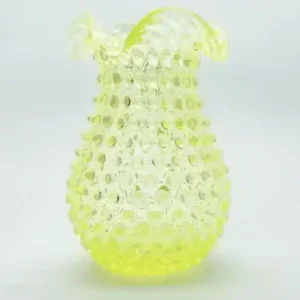 Váza 21cm - Hobnail – Ananas – uranová žluť