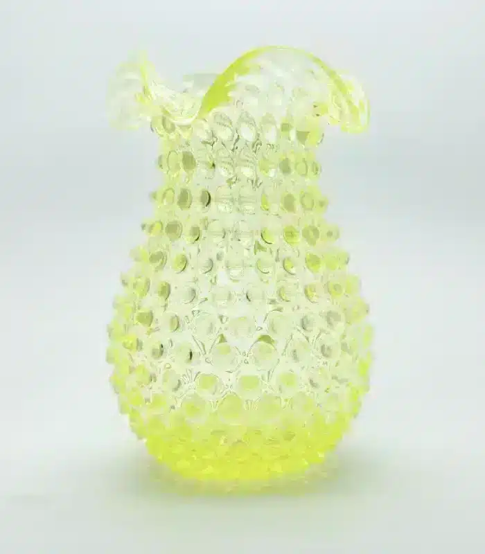 Váza 21cm - Hobnail – Ananas – uranová žluť