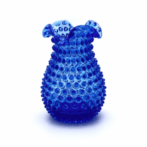 Skleněná vázala ananas modrá