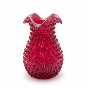 Váza ananas hobnail granátová