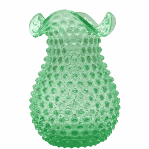 Váza 21cm - Hobnail – Ananas – uranový beryl
