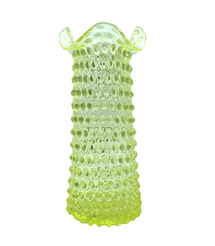 Váza 28cm - Hobnail – Ananas – uranová žluť