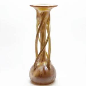 Váza prostřihovaná zlatá secesní 28cm Art Nouveau