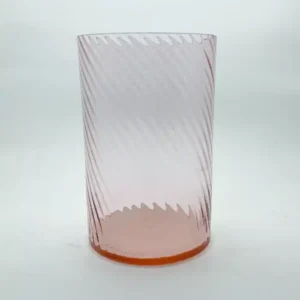 Váza Tubus růžová bambus 27cm