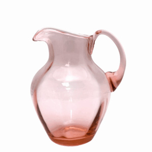 Skleněný džbán růžový
