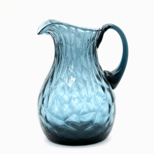 Skleněný džbán s optikou velká krakle kouřový