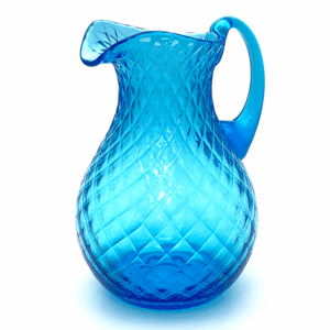 Džbán akvamarín káro