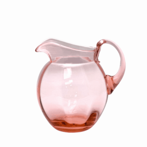 Skleněný džbán růžový