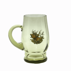 Skleněný půllitr s mysliveckým motivem