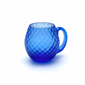 Půllitr káro modrá