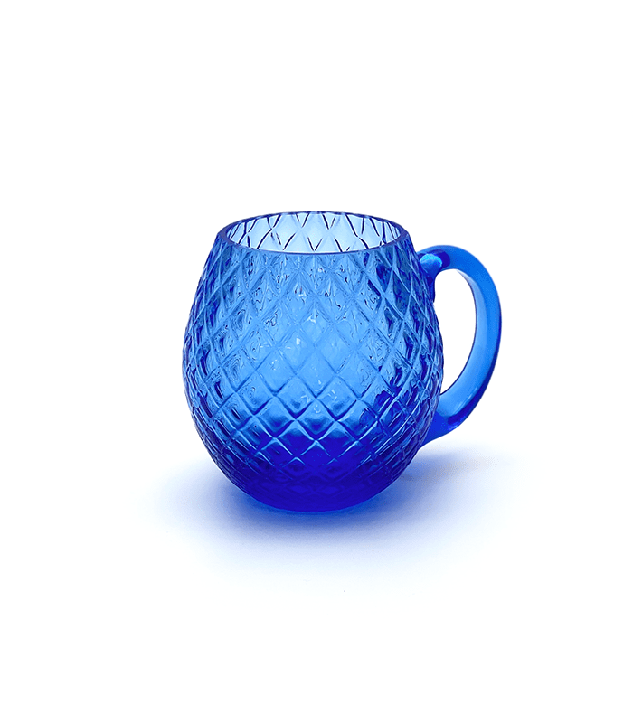 Půllitr káro modrá