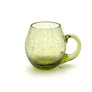 Skleněný půllitr lesní sklo kraklovaný