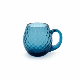 Půllitr kolekce káro modrý kouř