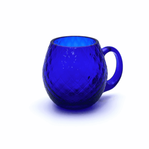 Půllitr káro tmavě modrá