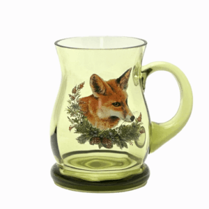 Skleněný půllitr s mysliveckým motivem