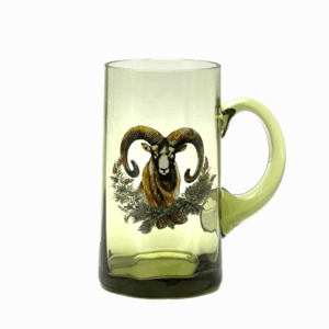 Skleněný půllitr s mysliveckým motivem