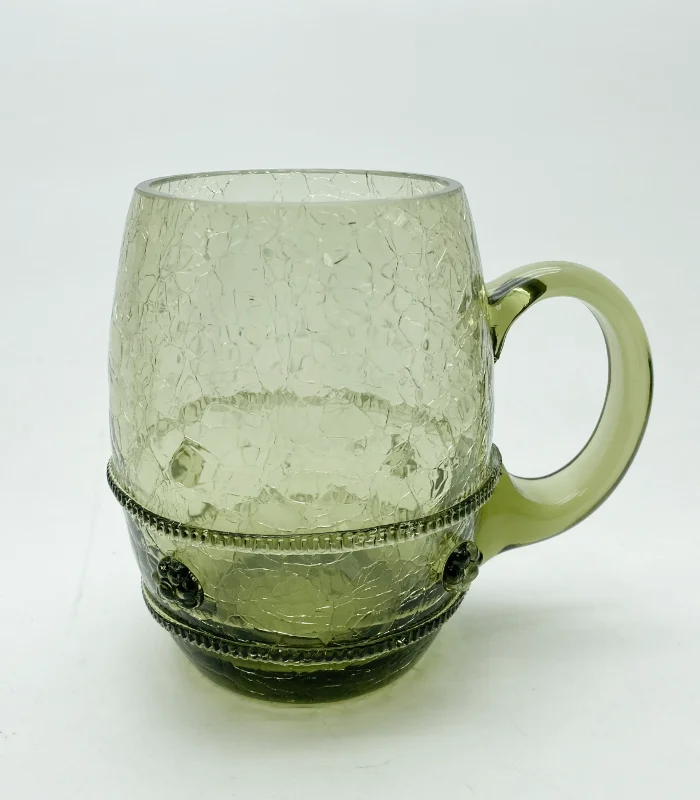 Půllitr 0,5l - Krakle - zdobený nálepy - štípání malina - lesní zelená - Obrázek 4