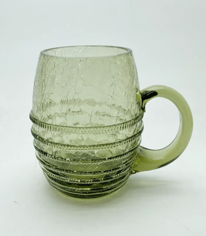 Půllitr 0,5l - Krakle - zdobený nálepy - štípání malina - lesní zelená - Obrázek 2