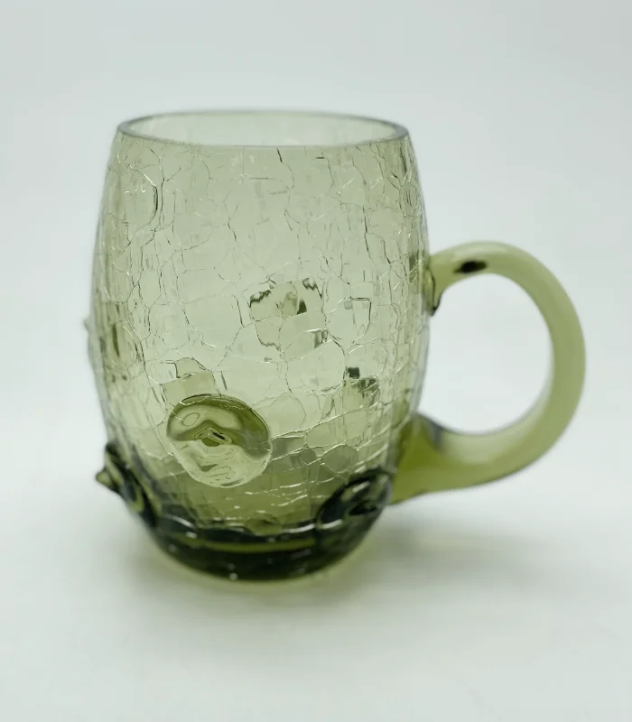 Půllitr 0,5l - Krakle - zdobený nálepy - štípání malina - lesní zelená - Obrázek 5