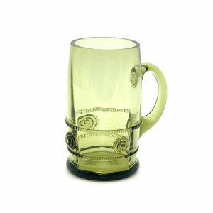 Skleněný Půllitr lesní sklo zdobený